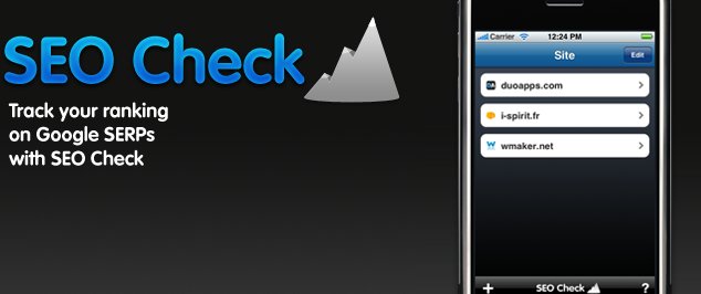 SEO Check est disponible sur l'AppStore !