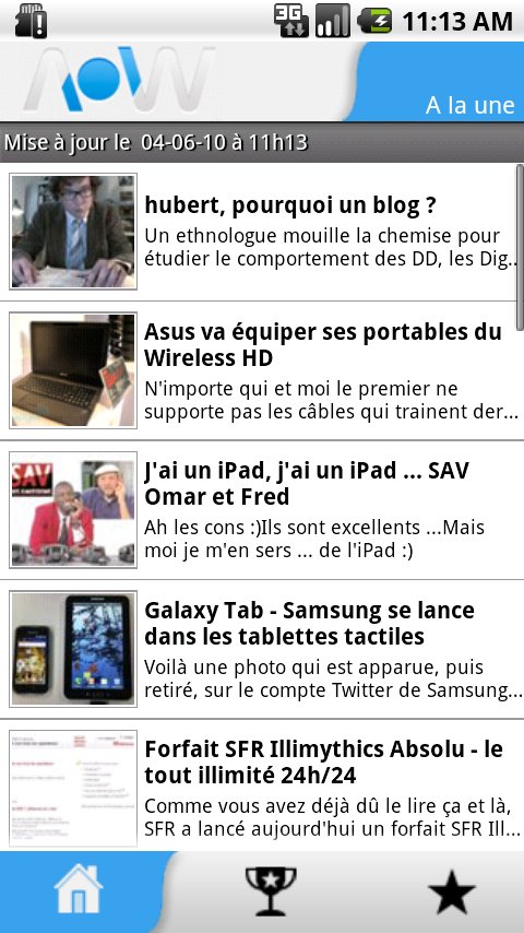 Et voici nos applications Android !